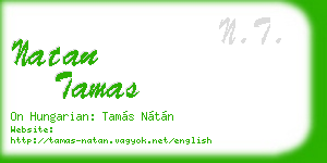 natan tamas business card