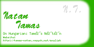 natan tamas business card